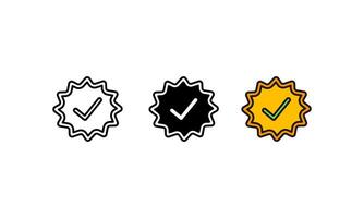Three different colored check marks on a white background vector