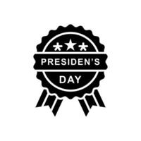 President's day badge with a black and white design vector