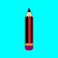 Colored pencil in flat design vector