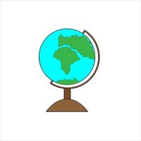 Globe in flat design. vector