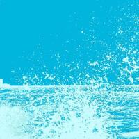 Water splashes on a blue background with a place for your text vector