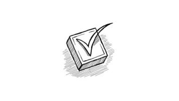 Simple Sketch of a Square Block on White Background video