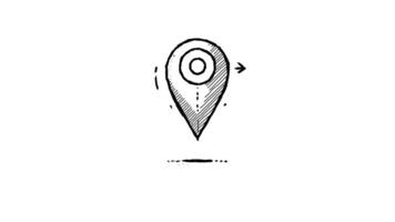 A Unique HandDrawn Location Pin Icon Perfect for Maps Use video