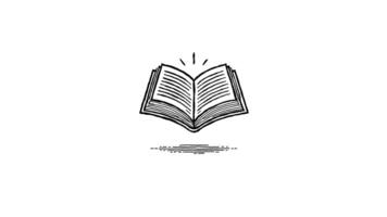 Illustration of an Open Book for Various Creative Projects and Uses video