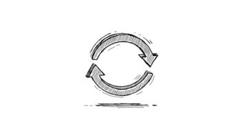 Circular Arrows Icon for Refresh or Reload Functionality video