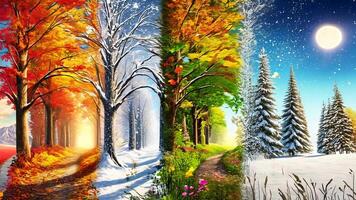 Seasons of Nature. A Colorful Journey Through Time video