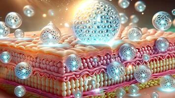 Microscopic View of Cellular Structures and Bubbles video