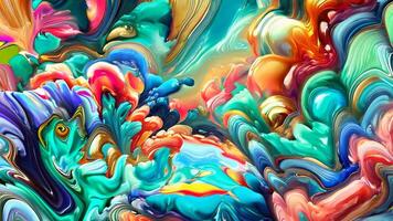 Vibrant Abstract Swirls Featuring Energetic Colorful Patterns video