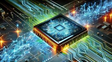 Futuristic microchip tech illustrating advanced electronics concepts video