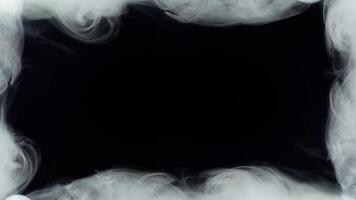 Smoke frame on black background video