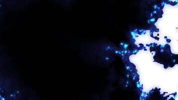 Transition with paper dissolving with blue energy video