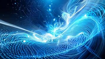 This is an exploration of abstract Blue Light Waves and Particles in various contexts video