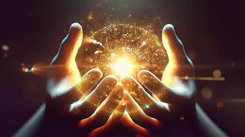 Illuminating Hands A Profound Symbol of Creation, Energy, and Universal Connection video