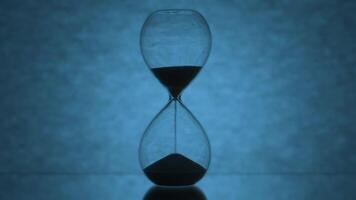 Hourglass runs endlessly in a loop video