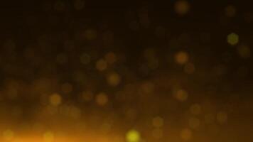 Blurred golden particles of bokeh video