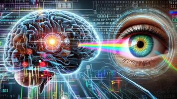 Neural Vision. Brain and Eye Data Connection video