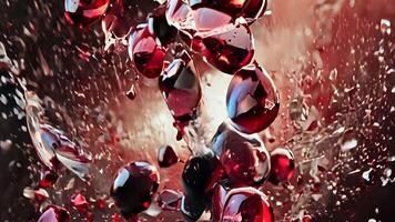 Exploring the Abstract Interaction Between Red and White Liquids in a Visual Composition video