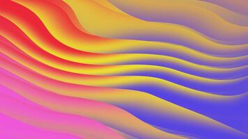 Colored lines in the shape of waves move video