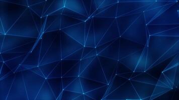Geometric triangular lines in motion on a blue background video