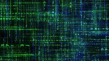 Numbers and codes of hackers in the computer video