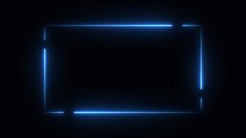 Rectangular moving frame with glowing light video