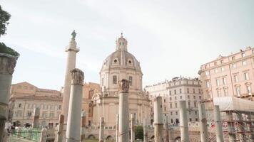 Church of Most Holy Name of Mary and columns in Rome video