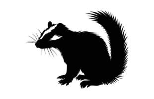 Skunk Clipart Silhouette vector