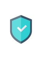 A shield with a check mark on it vector