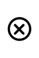 An x symbol in a circle on a white background vector