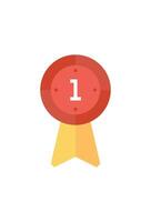 A red ribbon with the number one on it vector