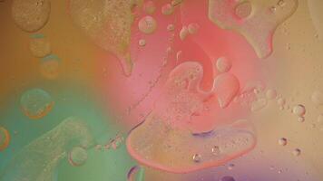 Fantastic structure of colorful bubbles. Chaotic motion. Abstract background video
