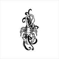 Scorpion on leaf with white background vector