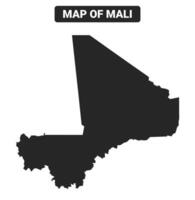 Simple Mali Black map flat illustration vector