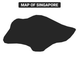 Simple Singapore Black map flat illustration vector