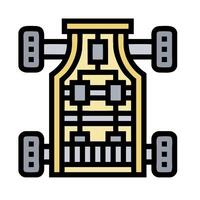 A skateboard with wheels and wheels on it vector