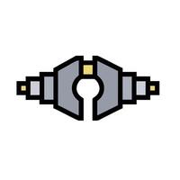 A small icon of a wrench on a white background vector