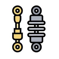 Two different types of suspension springs on a white background vector