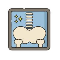 A skeleton with a bone in it vector