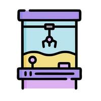 A machine with a ball in it on a white background vector