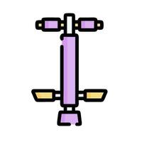 A purple and gold bicycle with a handlebar vector