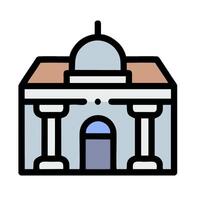 A building with columns and a dome vector
