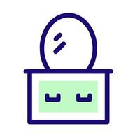 A box with a mirror inside it vector