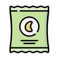 A packet of rice with a moon on it vector