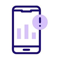 A phone with a bar graph on it vector