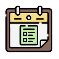 A calendar icon with a check mark on it vector