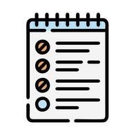 A checklist with a check mark on it vector