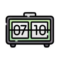 An alarm clock with the time on it vector