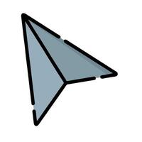 A paper airplane icon on a white background vector