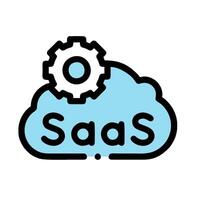 Saa - cloud computing vector