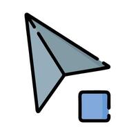 A paper airplane with a blue square vector